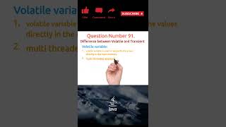 91  Difference between Volatile and Transient Variable in Java. #javainterviewquestions #javaprogram