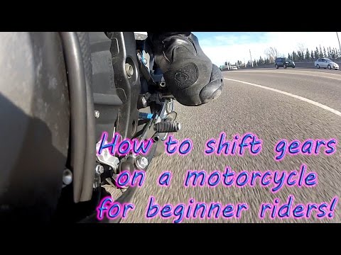 How to shift gears on a motorcycle . Multiple angle footage.