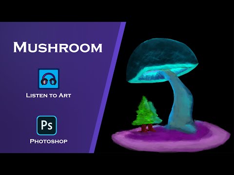 Glowing Mushroom 🔸 listentoart🔸 Photoshop🔸 Stinglin