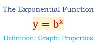 The Exponential Function y=b^x. Definition, Graph, Properties.