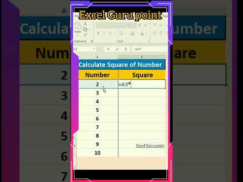 Calculate square root in excel #excel #shorts