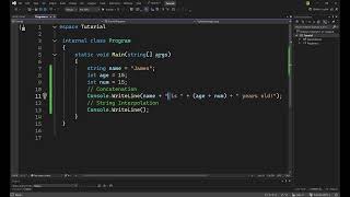 String Concatenation and Interpolation in C#