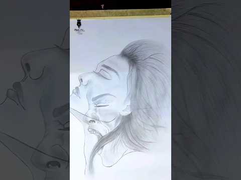 Double exposure face sketch || Step bus step pencil drawing || girl drawing #shorts #drawingtutorial