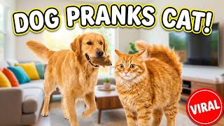 Dog’s Mouse Delivery: Cat Was NOT Prepared 😂 #MousePrank #FunnyCat #DogLife #PetComedy #ViralUSA  