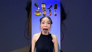 ASMR Mukbang 🖤💀 Eating Random Black Food #funny #shorts #mukbang #eating #food