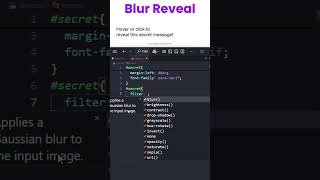Reveal Hidden Text on Hover | CSS Blur Effect