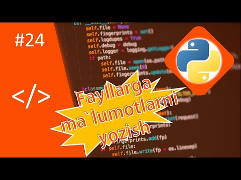 Python Fayllarga ma`lumotlar yozish | 2-Bo`lim 15-dars