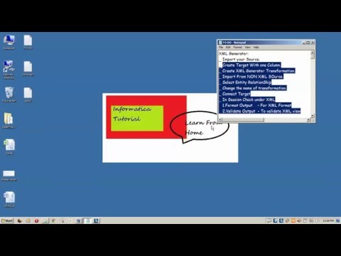 XML Generator Transformation in INFORMATICA