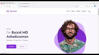 Portfolio for developer using vue js framework NUXT JS