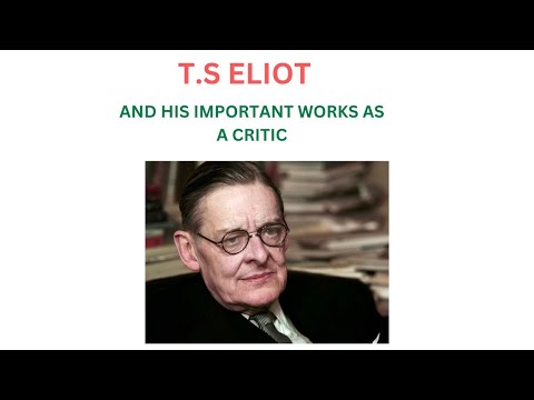 T.S.Eliot As A CRITIC | All important works on Criticism #tseliot