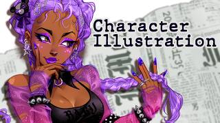 Character Illustration Process! Fashion digital art speedpaint