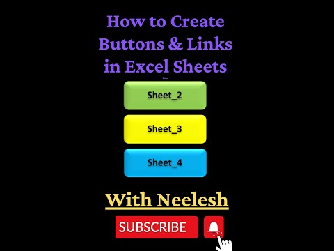 How to Create Buttons & Link with different Excel Sheets🤔 #shorts #excel #virel #exceltutorial