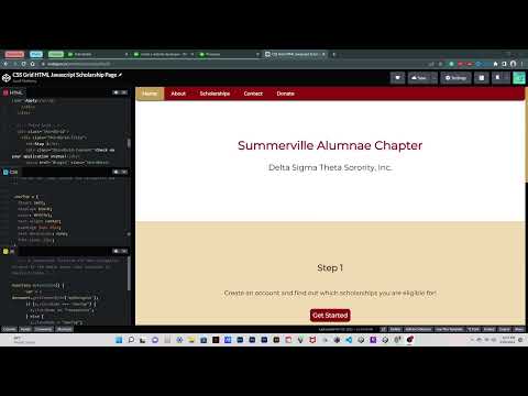 Web Dev: Summerville SC Scholarship project