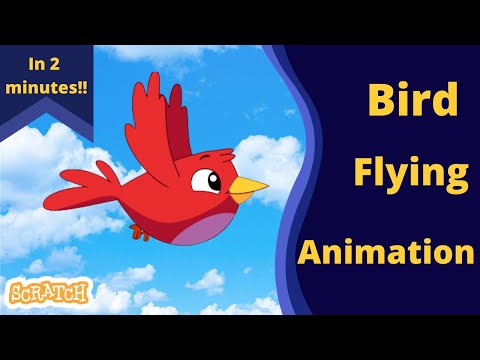 How to make a Bird Flying Animation in Scratch 3.0 || Simple Scratch project for beginners!!