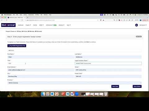 How to Submit BOBS Bid on New Platform: Vancouver City Centre Health Care Project