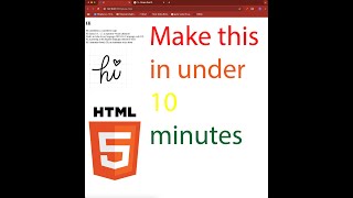 HTML Basics in under 10 minutes