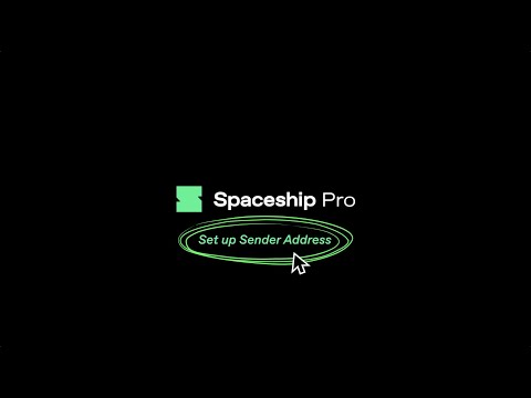 Spaceship Pro Tutorial: How to set up sender address