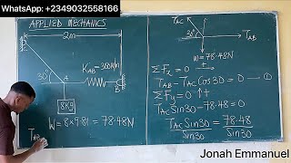 Equilibrium of Forces 3 (Equilibrium of Particles) | Applied Mechanics #equilibrium #solidmechanics