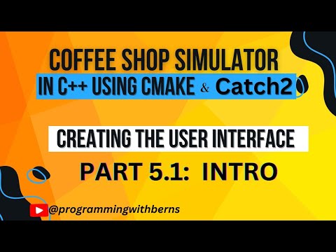 Coffee Shop Simulator with Unit Testing in Catch2 - Demonstration of the menu program | OOP in C++
