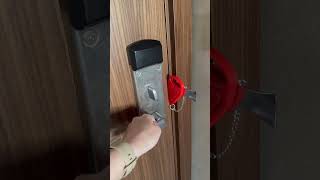 Pt. 2 Temu hotel door lock review! #dayinmylife #temuspring #temuunboxing #travel #flightattendant