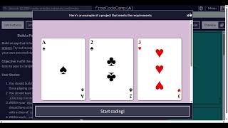 FreeCodeCamp CSS Build A Page Of Playing Cards