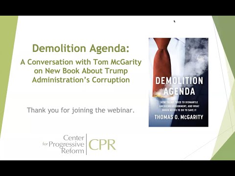 Webinar: Demolition Agenda: New Book about Trump Administration’s Corruption