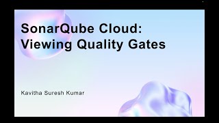 SonarQube Cloud:Viewing Quality Gates
