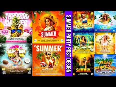 summer party flyer photoshop | summer party flyer free psd download #summer  #beachparty