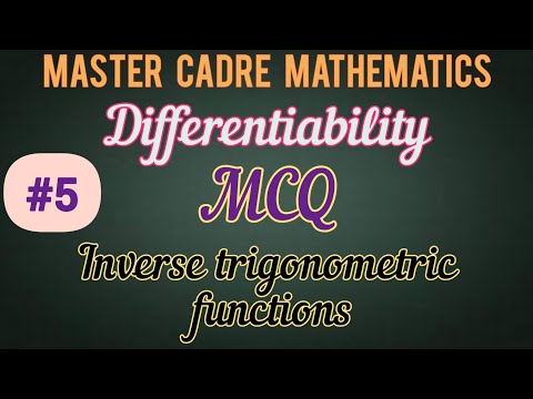 Master cadre math  derivatives of inverse trigonometric functions Previous question papers Part-5