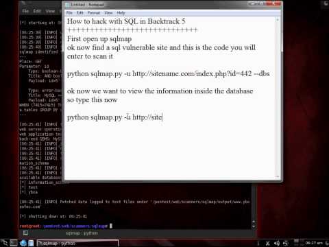 SQL Injection with Backtrack 5 Tutorial