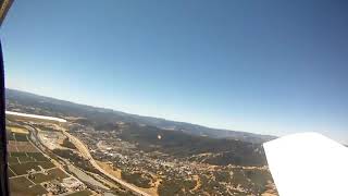 Camera fall from airplane to land,