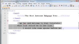 HTML - 10 - Preformatted Text