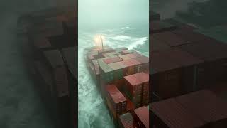 North sea view container ship ocean waves Atlantic port #containerships #northsea #ship #travel #yts
