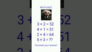 GENIUS MATH QUIZ! Comments your answer!🧠 #7 #logic #maths #mindset