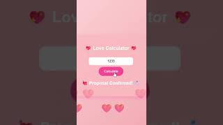 love calculator with js|  #basictoadvanced #javascript #javascriptfun ##javascript #shorts #coding