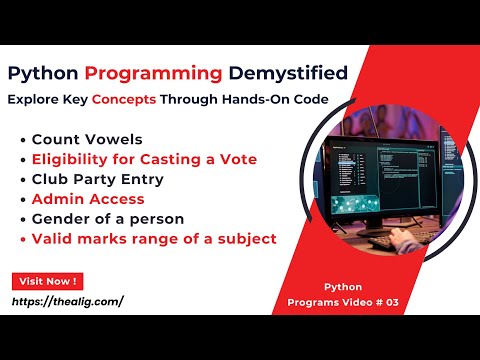 Python Programming: Vowel Count, Voting Eligibility, and More Practical Programs