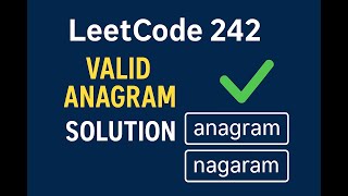 Leetcode 242 | Valid Anagram in C++ | HashMap | Unordered Map | LC Easy | Cpp Interview Problem