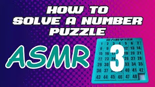 ASMR 3 | HOW TO SOLVE A NUMBER PUZZLE 