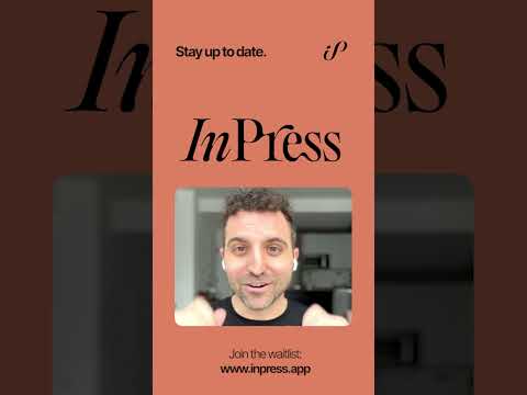 Welcome to a news way to date. Get on the waitlist: www.inpress.app