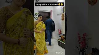 #crazy wife and husband 😂🤣 funny shorts trending shorts #telugucomedycouple #comedyvideos #funny