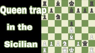 blitz game Queen trap : open Sicilian | Queen traped in 13th move | improve_ chess