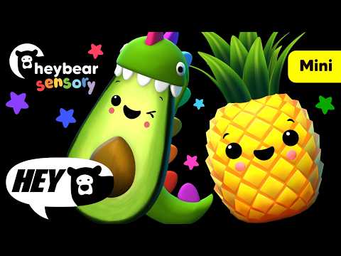 Hey Bear Sensory - Avocadosaurus and Pineapple Dance Party! Mini Video!
