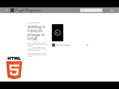 Adding a Favicon Image to a simple HTML website.