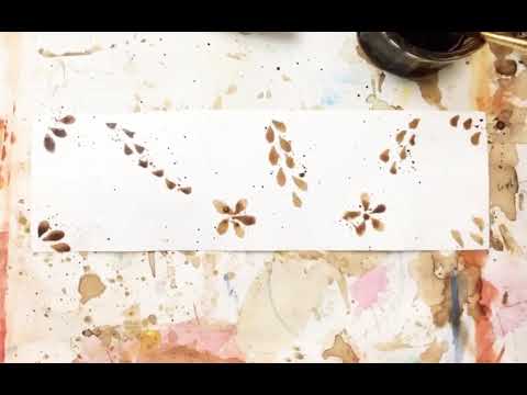 How to paint simple flowers with coffee