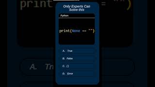 Only Coding Masters Can Solve This! 🔥 Write Your Answer in the Comments! python exercise 29 #shorts