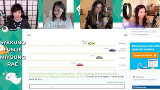 【All Pov】Sweatiest Typeracer Game ft. Sykkuno, Kkatamina, Valkyrae, & Fuslie