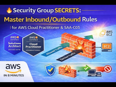 🔥 Security Group SECRETS: Master Inbound/Outbound Rules for AWS Cloud Practitioner & SAA-C03 🚫