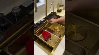 Piano Touch Control: 5-in-1 Spray Modes🎹#SmartControl #LuxuryKitchen #innovativedesign#kitchensink