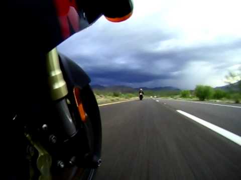 Into the Rain. Bad rain on my Aprilia SL-1000 Falco