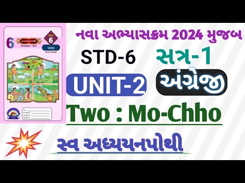 std 6 english ch 2 Two mo chho swadhyay pothi | ધોરણ ૬ અંગ્રેજી પાઠ ૨ સ્વાધ્યાયપોથી સોલ્યુશન સેમ ૧